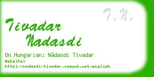 tivadar nadasdi business card